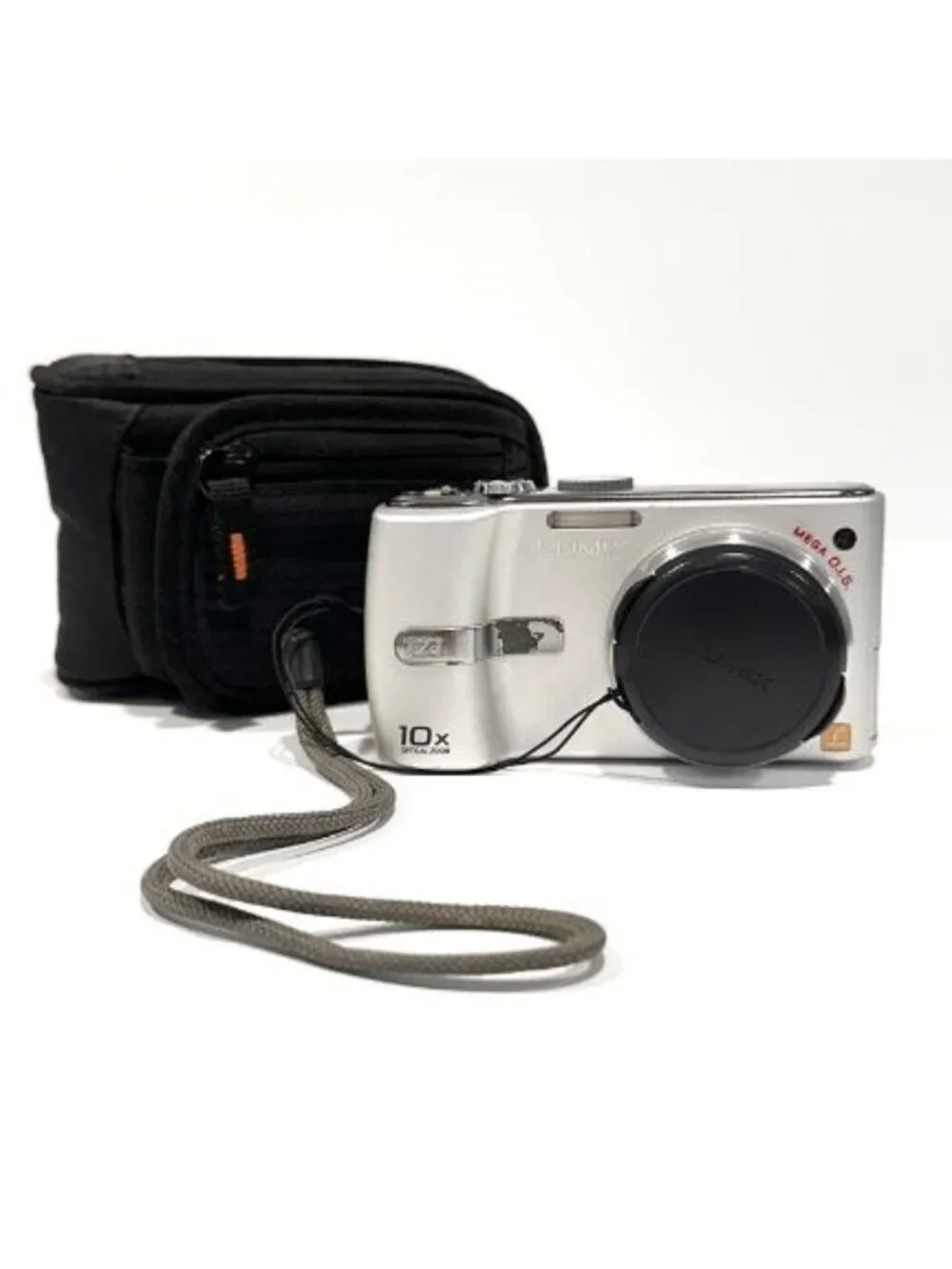 Y2K Panasonic DMC-T21 Lumix Mega O.I.S. Digital Camera w/ Battery & Case